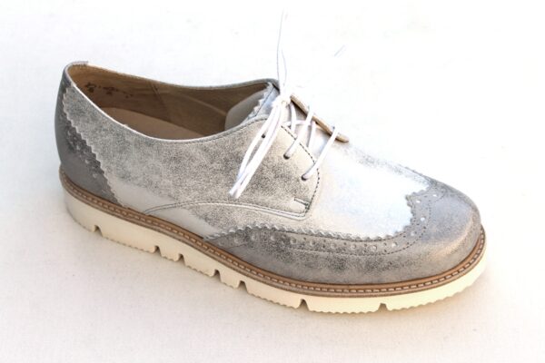 Christian Dietz brogue veterschoen Bolzano zilver metallic combi